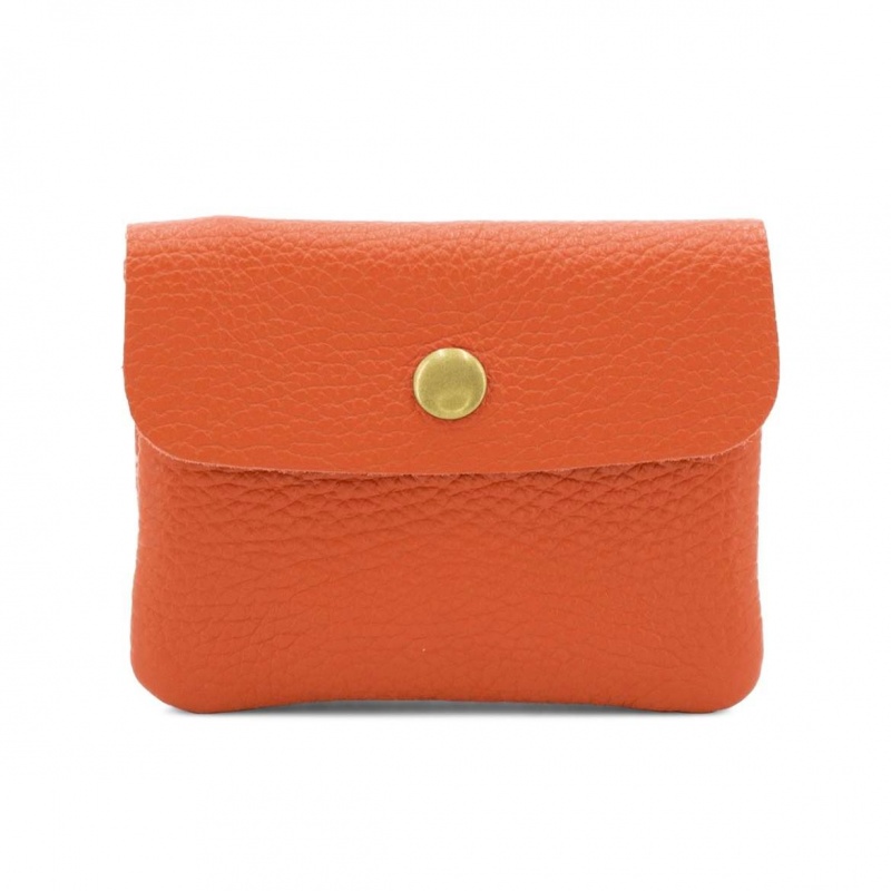 Leather Purse - Orange